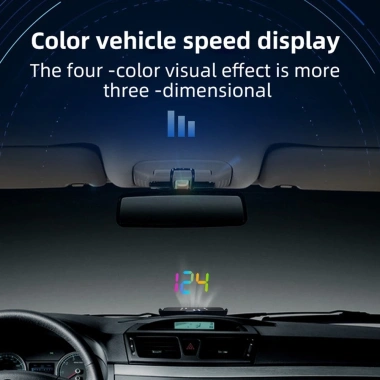Máy đo tốc độ GPS HUD màn hình chiếu kính chắn gió, hiển thị MPH cho mọi ô tô