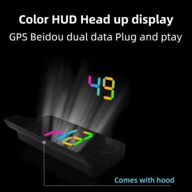 Máy đo tốc độ GPS HUD màn hình chiếu kính chắn gió, hiển thị MPH cho mọi ô tô