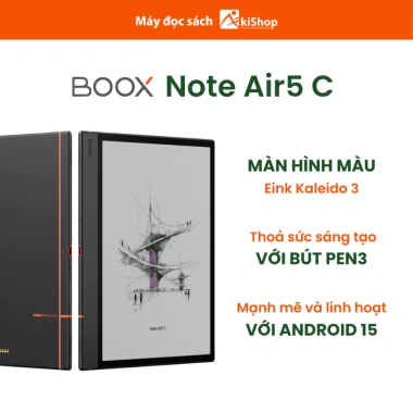Máy đọc sách BOOX Note Air5 C 10.3 inch Màu Android 15 Pen3 Giá 18tr Kho HCM