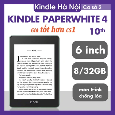 Máy đọc sách Kindle Paperwhite 4, ốp da, kho sách, hỗ trợ tài khoản, giá 1.790.000 VNĐ