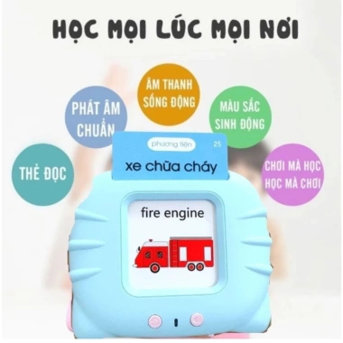 Máy Đọc Thẻ Song Ngữ Việt-Anh cho Bé 1-Tuổi, Học Anh Sớm, Không Sóng ĐT, Giá 99k