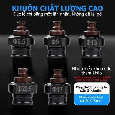 Máy đột thủy lực pin Lithium‑ion 2.200W 20T cầm tay - Đột lỗ thép góc 8mm mạnh mẽ