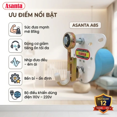 Máy Đưa Võng Tự Động VINANOI VN365 Sức Đưa 80kg An Toàn Cho Mẹ Bé 307.000 VND