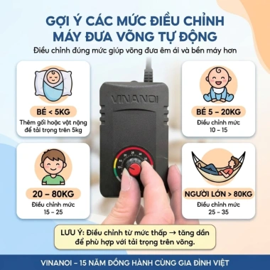 Máy Đưa Võng Tự Động VINANOI VN365 Sức Đưa 80kg An Toàn Cho Mẹ Bé 307.000 VND 8 Máy Đưa Võng Tự Động VINANOI VN365 Sức Đưa 80kg An Toàn Cho Mẹ Bé 307.000 VND 8