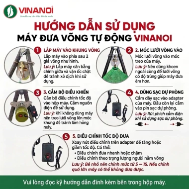 Máy Đưa Võng Tự Động VINANOI VN365 Sức Đưa 80kg An Toàn Cho Mẹ Bé 307.000 VND
