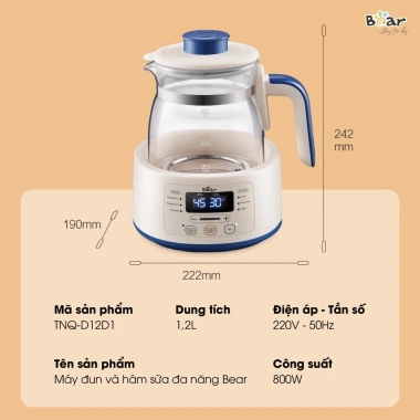 Máy Đun Nước Bear TNQ D12D1 Pha Sữa, Pha Trà, Khử Clo, Giữ Ấm, Giá 833k