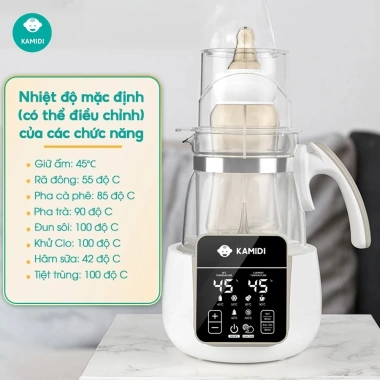 Máy Đun Nước Pha Sữa Kamidi Purity Đa Năng – Tiệt Trùng Bình Sữa, Giá 950.000đ 8