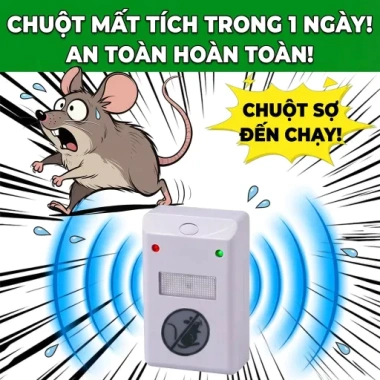 Máy đuổi chuột cắm vào - Chuột chạy sạch, êm ái, hiệu quả, giảm giá 30% chỉ 69.999 VND