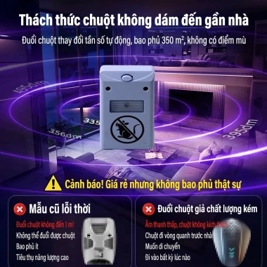 Máy đuổi chuột siêu âm 360° an toàn cho trẻ và thú cưng - Giảm còn 69.999đ 4