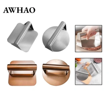 Máy ép bánh mì kẹp thịt thép không gỉ, nghiền thịt, chống dính, cho gia đình & BBQ