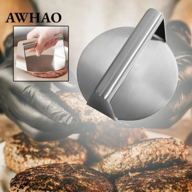 Máy ép bánh mì kẹp thịt thép không gỉ, nghiền thịt, chống dính, cho gia đình & BBQ 6