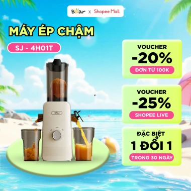 Máy ép chậm Bear 0,8L - Ép trái cây, rau củ, làm kem, giữ dinh dưỡng 1.990.000 VND
