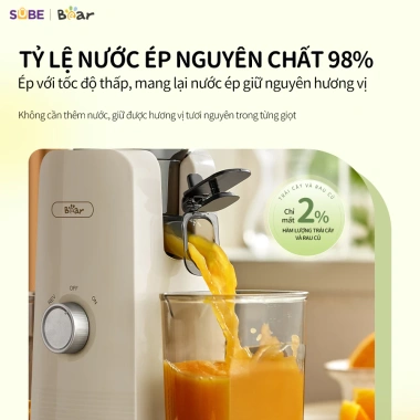 Máy ép chậm Bear 0,8L - Ép trái cây, rau củ, làm kem, giữ dinh dưỡng 1.990.000 VND