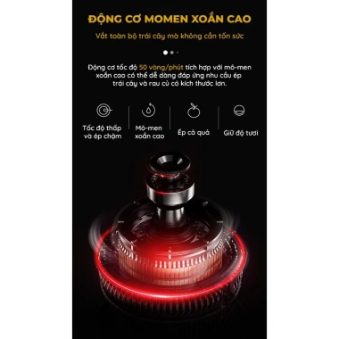 Máy Ép Chậm Công Nghiệp KAW K200 - Ép Hoa Quả Giữ Dinh Dưỡng, Bảo Hành 12 Tháng, Giá Ưu Đãi 1,420,000 VND 3