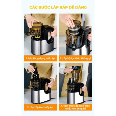 Máy Ép Chậm Công Nghiệp KAW K200 - Ép Hoa Quả Giữ Dinh Dưỡng, Bảo Hành 12 Tháng, Giá Ưu Đãi 1,420,000 VND 4