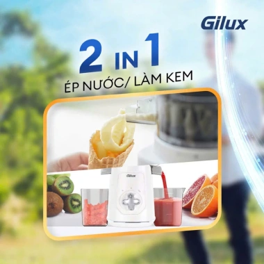 Máy ép chậm Gilux GLV95 - Ép nguyên quả kiệt bã, miệng lớn dưỡng chất, 1.649.000 VND