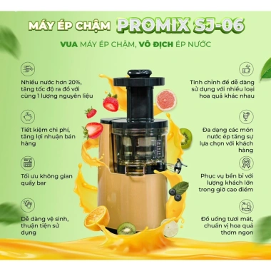 Máy ép chậm Hurom HU-19SGM Promix SJ 06 - Giữ nguyên vị trái cây, giảm giá 2,5 triệu