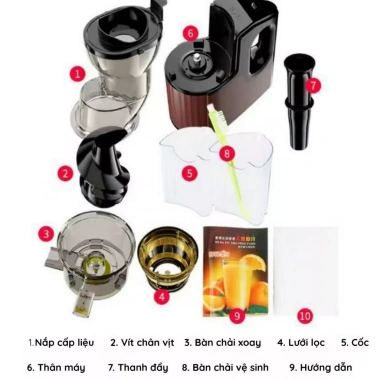 Máy Ép Chậm KAW Công Nghiệp: Công Suất Lớn, Cổng Nạp Rộng, Dễ Vệ Sinh, Giá 1.420.000 VND 4 Máy Ép Chậm KAW Công Nghiệp: Công Suất Lớn, Cổng Nạp Rộng, Dễ Vệ Sinh, Giá 1.420.000 VND 4