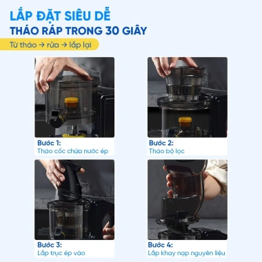 Máy ép chậm KAW công nghiệp - Giữ dinh dưỡng, vệ sinh nhanh, ép trái cây