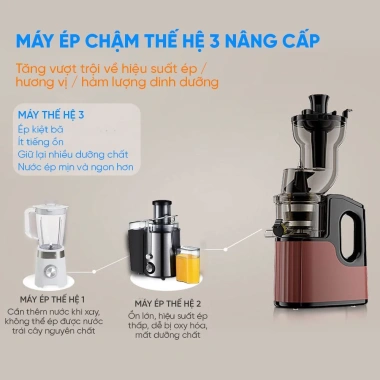 Máy ép chậm KAW công nghiệp - Giữ dinh dưỡng, vệ sinh nhanh, ép trái cây