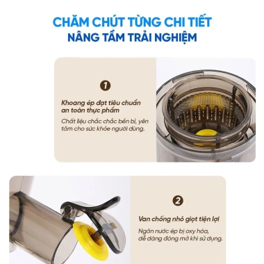 Máy ép chậm KAW công nghiệp - Giữ dinh dưỡng, vệ sinh nhanh, ép trái cây