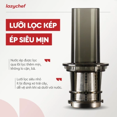 Máy Ép Chậm Lazychef 130W Kem Hoa Quả siêu mịn, Ép Trái Cây ép lạnh, giảm 22%