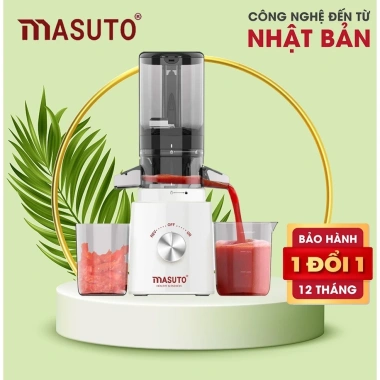 Máy ép chậm Masuto 1 tặng 1 - Ép trái cây nguyên quả, kiệt bã, giảm giá 1.399.000₫