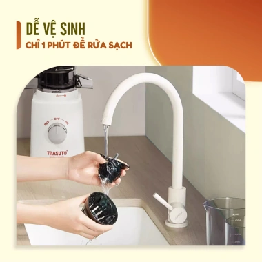 Máy ép chậm Masuto 1 tặng 1 - Ép trái cây nguyên quả, kiệt bã, giảm giá 1.399.000₫