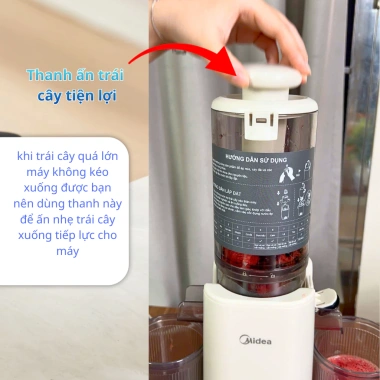 Máy Ép Chậm Midea MJC121S0BPWE Chính Hãng - Ép Trái Cây Rau Củ Kiệt Bã Giữ Dinh Dưỡng Giá 1,1 Triệu 4 Máy Ép Chậm Midea MJC121S0BPWE Chính Hãng - Ép Trái Cây Rau Củ Kiệt Bã Giữ Dinh Dưỡng Giá 1,1 Triệu 4