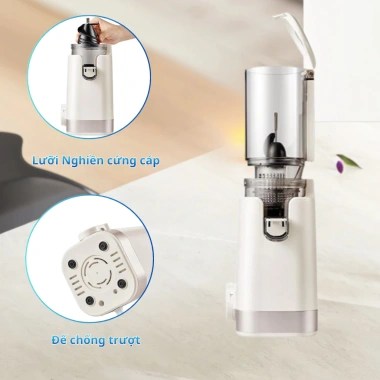 Máy Ép Chậm Midea MJC121S0BPWE Chính Hãng - Ép Trái Cây Rau Củ Kiệt Bã Giữ Dinh Dưỡng Giá 1,1 Triệu