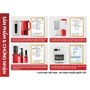 Máy ép chậm mini 3S Lazychef - Ép trái cây, làm kem hoa quả, tháo lắp 3s, công nghệ ép lạnh, chỉ 1.1tr