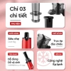 Máy ép chậm mini 3S LC02ME Lazychef – Làm kem và ép trái cây, kèm túi vải, giá 890.000 VND giảm 19% 5