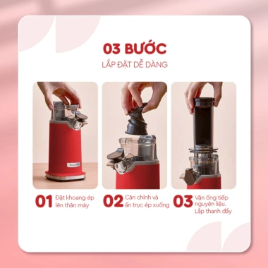 Máy ép chậm mini 3S LC02ME Lazychef – Làm kem và ép trái cây, kèm túi vải, giá 890.000 VND giảm 19%