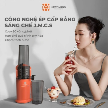 Máy Ép Chậm Mini Hawonkoo SJH-001 150W JMCS - Tặng Vắt Cam 500K, Tách Nước Đậm Đặc, Bảo Hành 24 Tháng 6