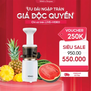 Máy Ép Chậm Mini Venko VS-M150 150W – Ép Trái Cây, Hoa Quả, Làm Kem, Kiệt Bã, Giá Ưu Đãi 750k