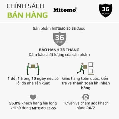 Máy ép chậm Mitomo EC-55 chính hãng - Ép hoa quả, rau củ, giữ vitamin, bảo hành 3 năm, giảm còn 1.399.000₫