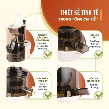 Máy ép chậm Nubel NB425 500W 500ml – Ép kiệt bã, giữ trọn dinh dưỡng, giá 799.000₫ 8