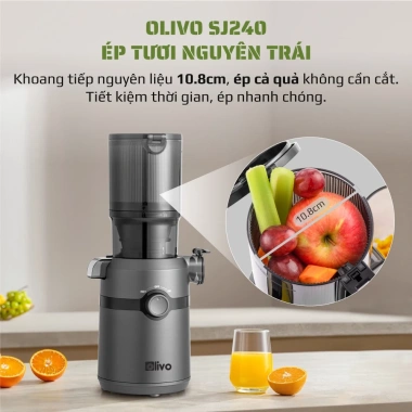 Máy Ép Chậm OLIVO SJ240 - Ép Trái Cây, Rau Củ 98% Bã, Cổ Rộng, Dễ Vệ Sinh, Kem Hoa Quả - 2,490,000 VND 2 Máy Ép Chậm OLIVO SJ240 - Ép Trái Cây, Rau Củ 98% Bã, Cổ Rộng, Dễ Vệ Sinh, Kem Hoa Quả - 2,490,000 VND 2