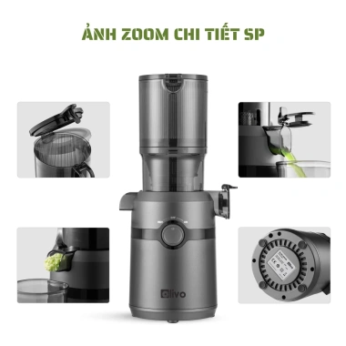 Máy Ép Chậm OLIVO SJ240 - Ép Trái Cây, Rau Củ 98% Bã, Cổ Rộng, Dễ Vệ Sinh, Kem Hoa Quả - 2,490,000 VND
