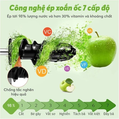 Máy ép chậm trục ngang Venko VS30 200W - Ép trái cây, rau củ không tiếng ồn, kiệt bã, giá 1.823.878₫ 3 Máy ép chậm trục ngang Venko VS30 200W - Ép trái cây, rau củ không tiếng ồn, kiệt bã, giá 1.823.878₫ 3
