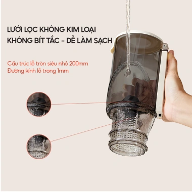 Máy ép chậm Venko SJ2.093 150W trục xoắn ốc, miệng phễu 930mm, ép nguyên quả, đảo chiều - 990.000đ 6