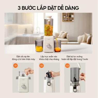 Máy ép chậm Venko SJ2.093 150W trục xoắn ốc, miệng phễu 930mm, ép nguyên quả, đảo chiều - 990.000đ 7