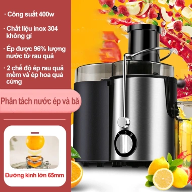 Máy Ép Đa Năng – Ép Trái Cây và Rau Củ Tốc Độ Cao, Điều Chỉnh, Bảo Hành 24 Tháng