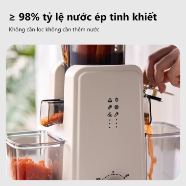 Máy ép hoa quả chậm Japan Design 0.6L 130W - Nước ép 98% nguyên, bảo hành 2 năm 2