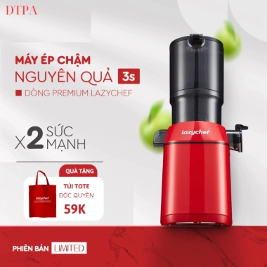 Máy ép hoa quả Premium Lazychef LC04ME DTPA 200W - Ép nguyên quả, tháo lắp 3 giây, làm kem tiện lợi, giảm giá 16