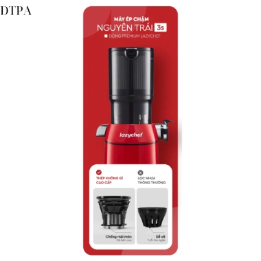 Máy ép hoa quả Premium Lazychef LC04ME DTPA 200W - Ép nguyên quả, tháo lắp 3 giây, làm kem tiện lợi, giảm giá 16