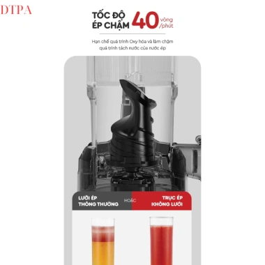 Máy ép hoa quả Premium Lazychef LC04ME DTPA 200W - Ép nguyên quả, tháo lắp 3 giây, làm kem tiện lợi, giảm giá 16
