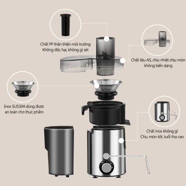 Máy ép nhanh trái cây rau củ điều chỉnh tốc độ, bảo hành 12 tháng, giá 449.000đ 9 Máy ép nhanh trái cây rau củ điều chỉnh tốc độ, bảo hành 12 tháng, giá 449.000đ 9