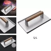 Máy ép thịt bít tết, bánh mì kẹp, rau củ & hamburger, tay cầm gỗ, mài chống dính, nướng 4