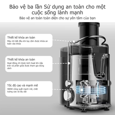Máy ép trái cây chậm đa chức năng HODEKT 400W 600ml – Ép lá nguyên hạt, giá ưu đãi 569.000₫